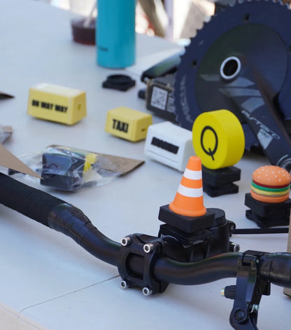 Bike Buddy Cone mounted on a handlebar